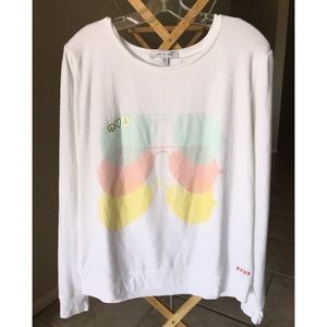 Peace Love World White Sunglasses Sweater